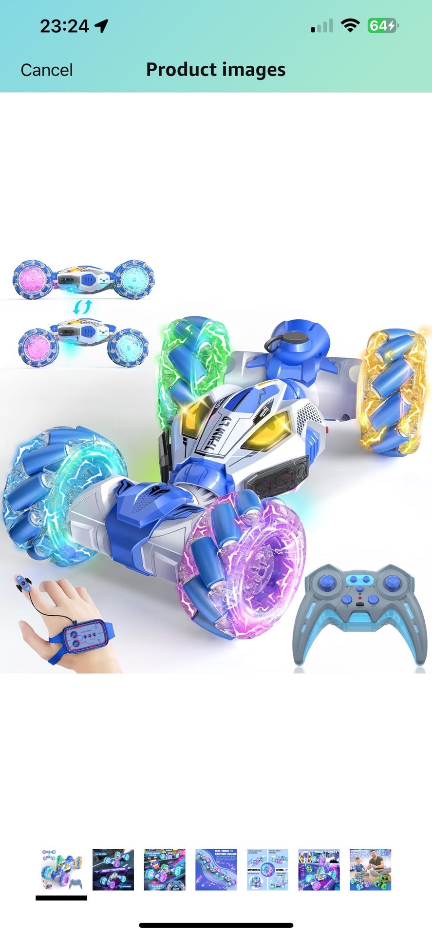 Gesture Sensing RC Stunt Cars - Toys for Boys Girls 6-12 | Best Gifts for Kids 6-12 Years Old | 4WD 360° Rotating Remote Control Transform Car | All-T