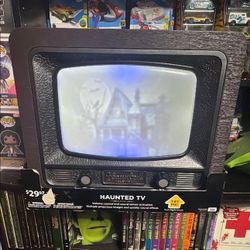 Haunted Television Halloween Prop TV Talking Animated Spooky Creepy Zombies