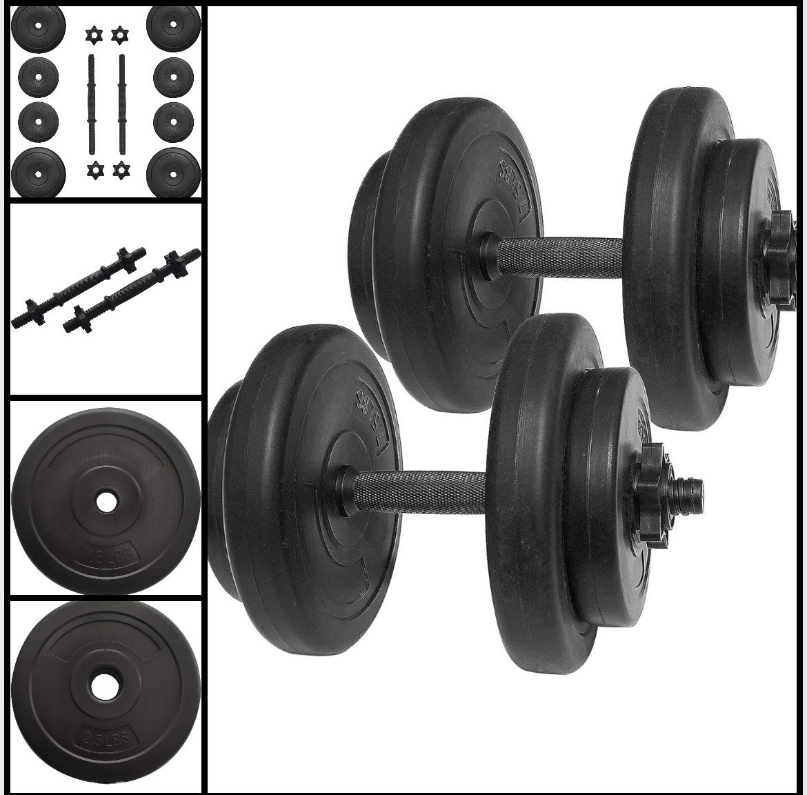 2- 20lb Dumbbells (40lbs Of Weights) New