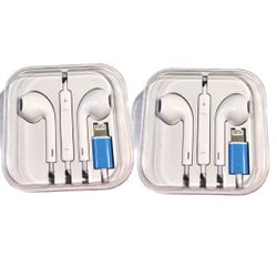 2 Wired Headphones Earphones For IPhone 14 13 12 11 X 8  7 6 Bluetooth Wired Earbuds
