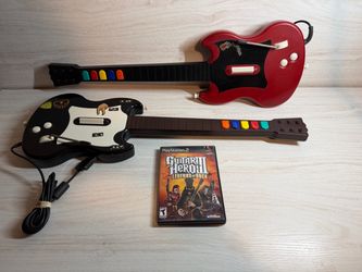 PS2 Guitar Hero Guitars and Guitar Hero 3 Legends of Rock