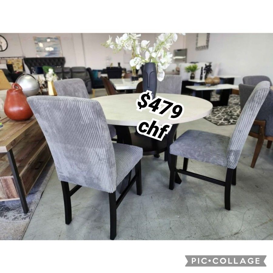 5 Piece Round Dining Table Set // October Sale !