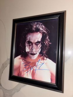 Brandon Lee “Crow” framed 8x10 photo with signature.