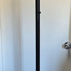 2 FLOOR LAMPS-BLACK-WITH BULBS 