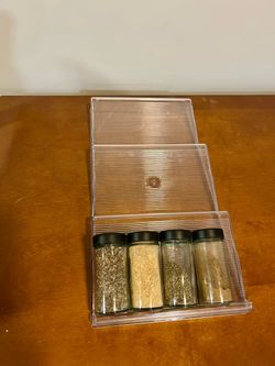 Clear Acrylic Tiered Spice Drawer Organizer