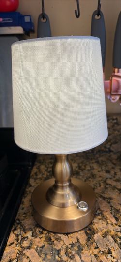 Small Accent Table Lamp Brushed Gold