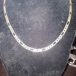  Gold Bonded 14k Figaro Chain 3MM 24"