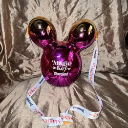 Disney parks Magic Key Metallic Pink Gold Ombre Balloon Mickey Popcorn Bucket Di