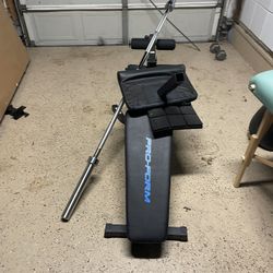 Weight Bench And Bar