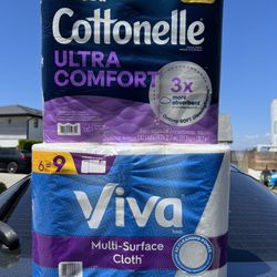 Cottonelle Toilet Paper / Viva Paper Towels 