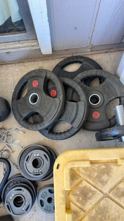 33lb 15kg 2 Inch Rubber Coated Plate Weights