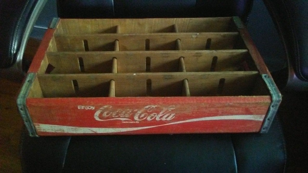 Vintage Coca Cola Wooden Bottle Tray Carrier