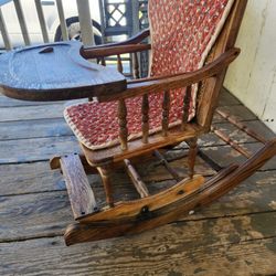 Antique Kids Baby Rocker / High Chair 
