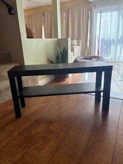 Black shelf.