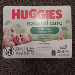 Huggies Natural Care Sensitive Baby Wipes Box Of 6 NEW Sealed