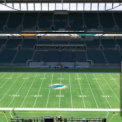 Two Tickets (50 Yard Line) Miami Dolphins vs New Orleans Saints
