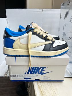 Nike Jordan 1 Low Travis Scott Fragment Blue Size 7