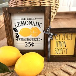 Lemon Tiered Tray, Hutch Or Kitchen Decor
