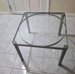 Glass Top Side and CenterTable with Metal Frame