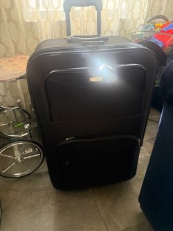 Black Large Rolling Luggage Suitcase