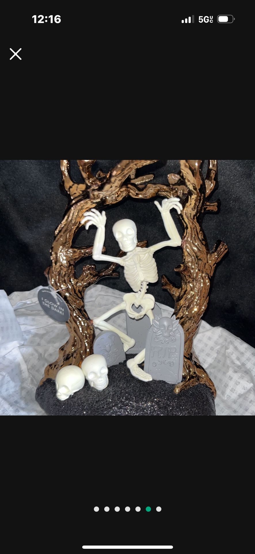 Bath & Body Works “Glow-in-the-Dark” Halloween Skeleton 💀 Candle Holder (Price Is Firm) MORE 🎃in Profile