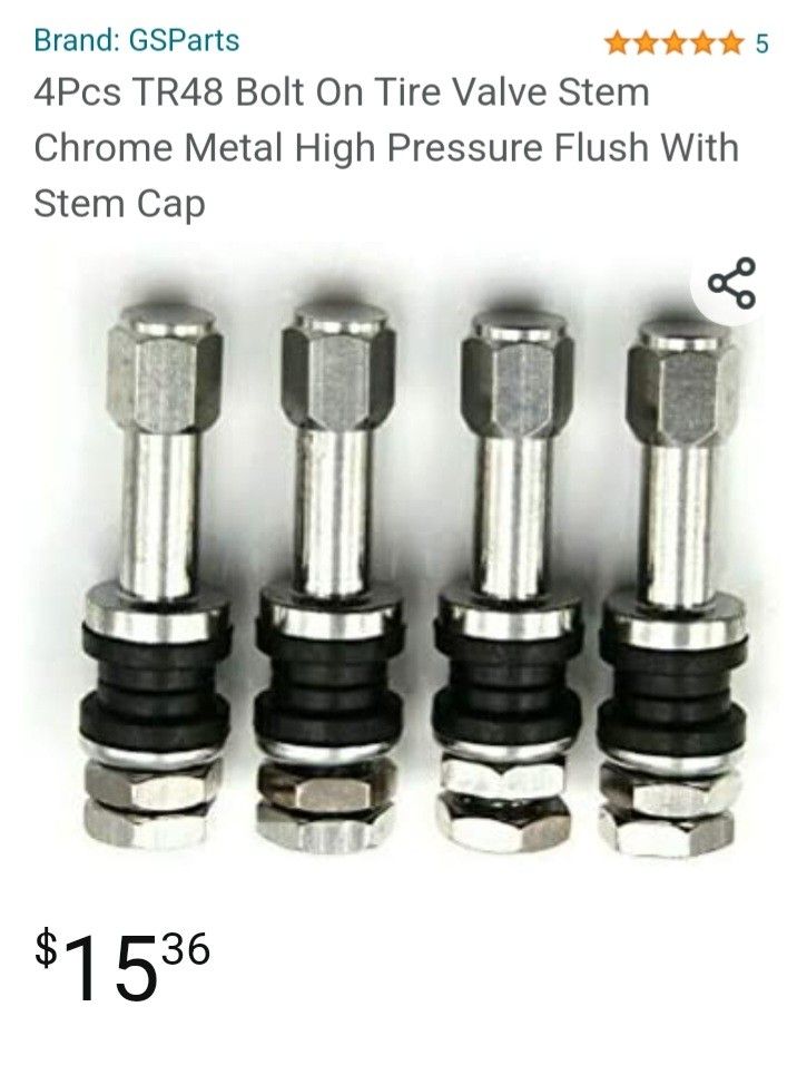 Chrome Wheel Valve Stem Set