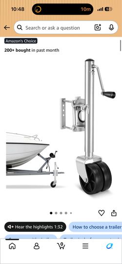 UNOPENED BOX  TRAILER JACK W/ wheel 2k lbs