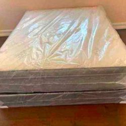 New QUEEN SIZE MATTRESS WITH BOX SPRING SET COLCHONES NUEVOS QUEEN BED 