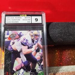 1995 Signature Rookies Draft Football Mark Bruener Autograph /2,750 UCG MINT 9.    