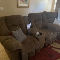 Couch Sofa Sectional With 4 Electric Recliners 