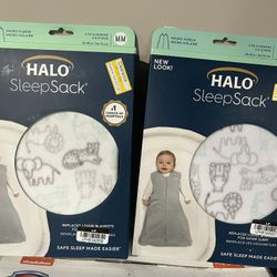 2 HALO SleepSack Micro-Fleece Wearable Blanket Size Med (6-12M) 