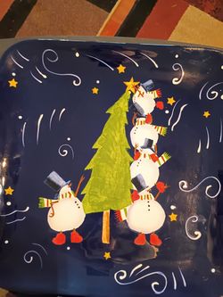 Snowman Serving Platter 