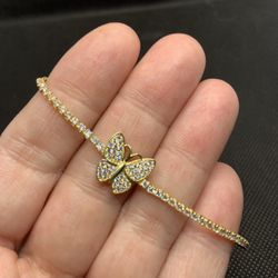 DIAMOND BUTTERFLY ADJUSTABLE BRACELET 