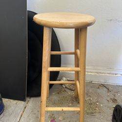 Wooden Bar Stool x1