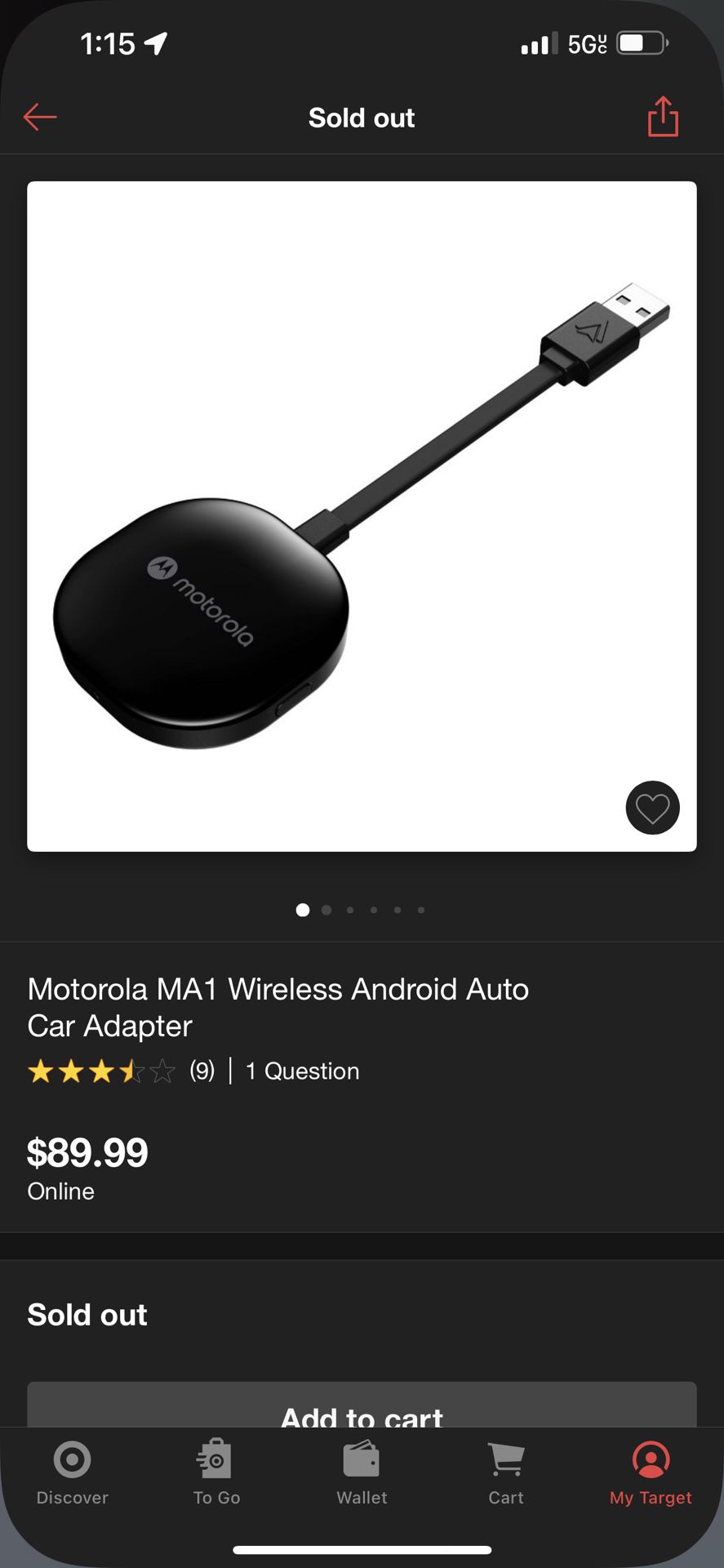 Motorola MA1 Wireless Android Auto Car Adapter for Sale in Santa Ana, CA -  OfferUp
