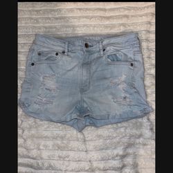 WOMENS SIZE 8 JEAN SHORTS HIGH RISE STRETCHY