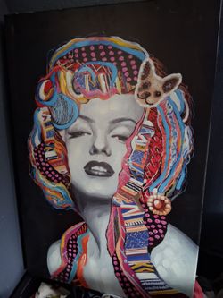 Marilyn Monroe Mixed Media Pop Art Painting