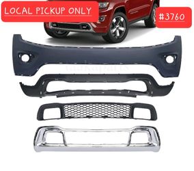 ➿️ Bumper Cover Upper&Lower Grille Set 4Pcs Fits 2014-2016 Jeep Grand Cherokee #3760