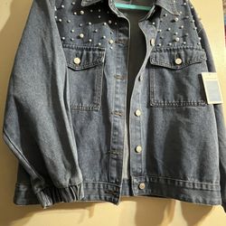 Women's denim jacket, size Large
