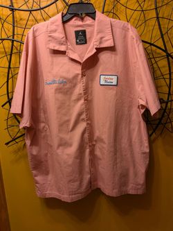 Jordan x Union LA Mechanic Shirt Rust Pink Button-Up XL Streetwear Rare