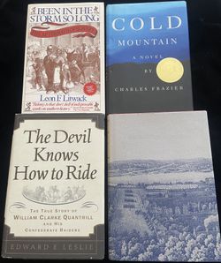 Civil War Books Cold Mountain, Reconstruction History 4 book lot