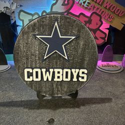 Engraved Cowboys Aztec Calendar 