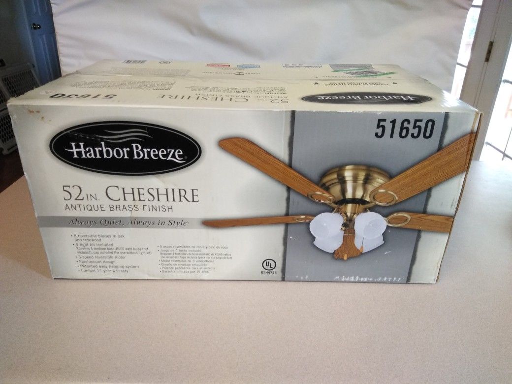 NEW Harbor Breeze 52in Ceiling Fan