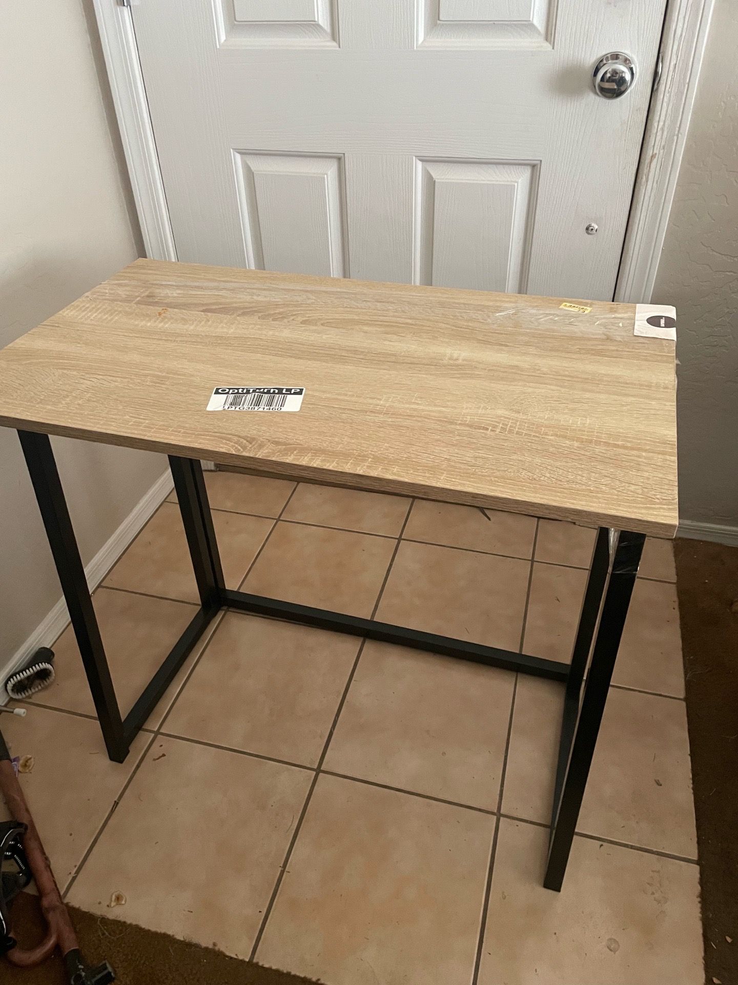 Folding Computer Desk No Assembly Study Writing Table for Small Spaces Natural