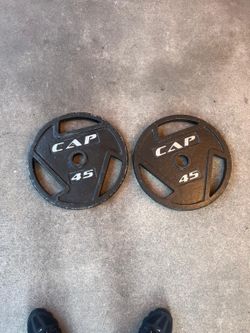 (2) 45 Lbs Olympic Metal Plates