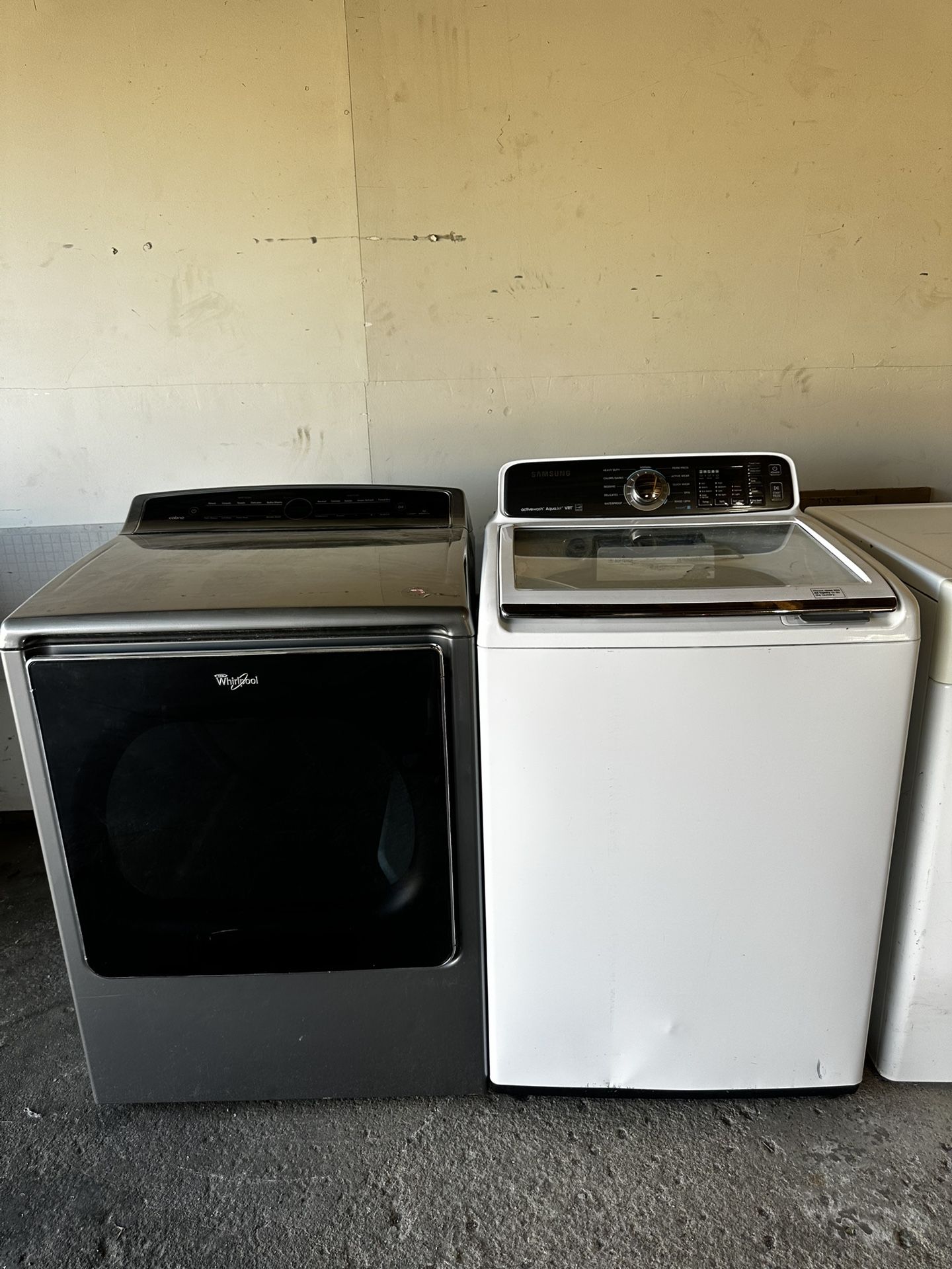 Samsung Top Load Washer And Whirlpool Gas Dryer