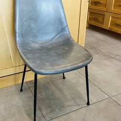 Faux Leather Upholstered Side Chair-Smoke Gray (10 available)