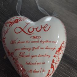Decoration for your home. A beautiful heart with a beautiful saying on it.