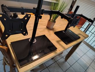 2 double monitor stands (new)