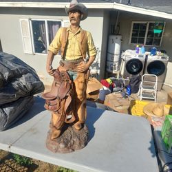 Universal 1985 Cowboy Statue Santuary Corp 36" Tall